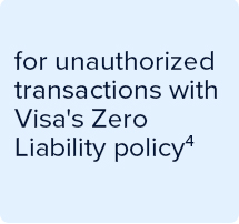 for unauthorized transitions with Visa's Zero Liability policy4